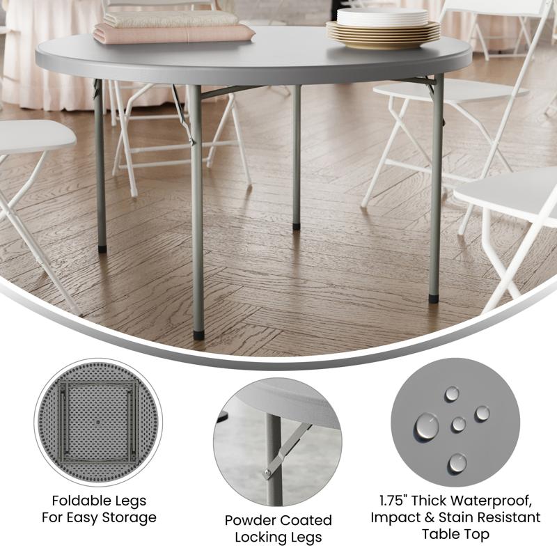 Kathryn 4' Round Folding Table