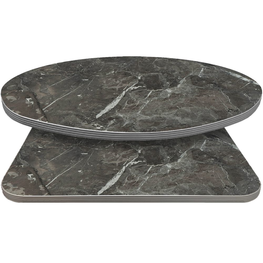 2" PVC edge laminate top Ashen Marble