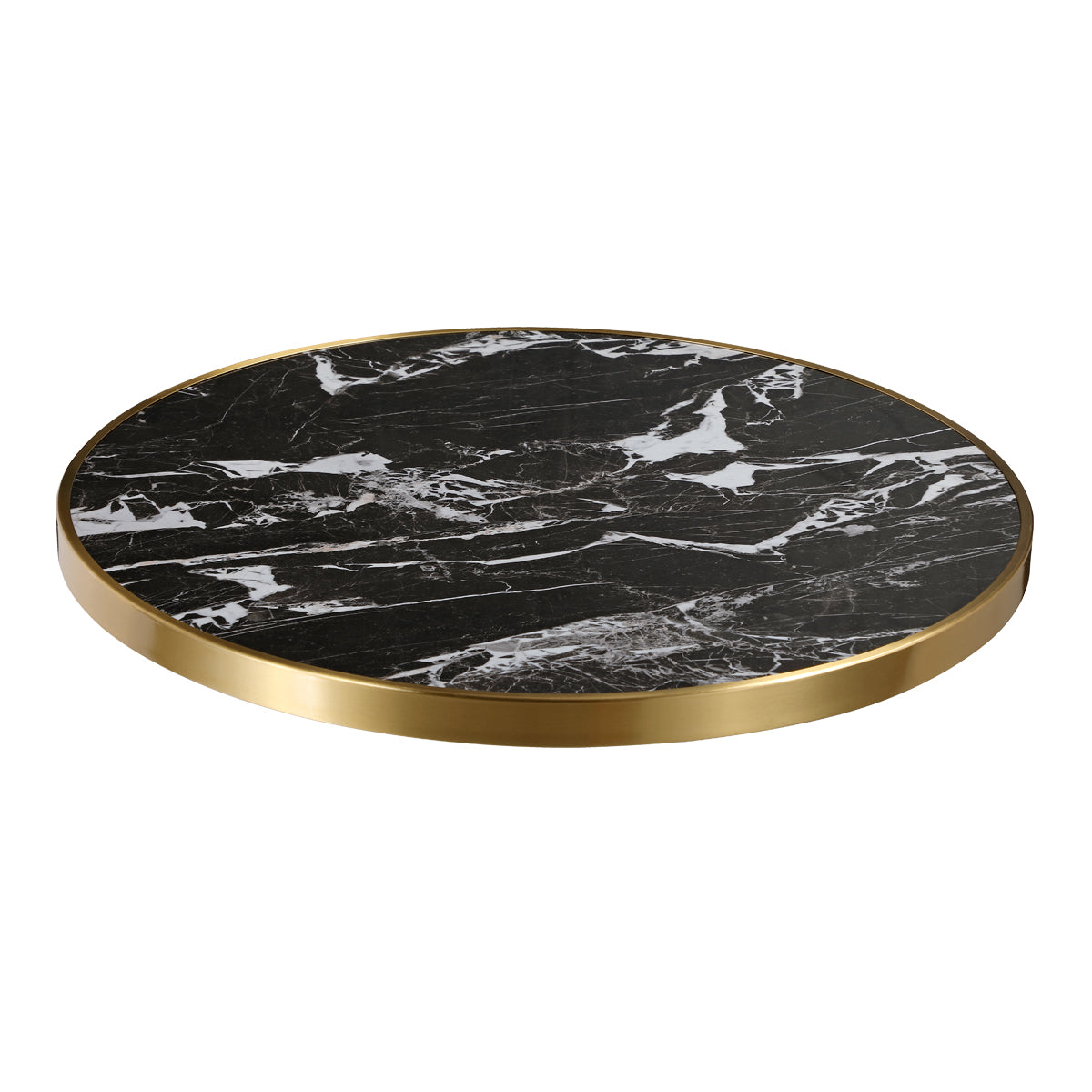 1/8" Black Marble Sintered Stone Table Top
