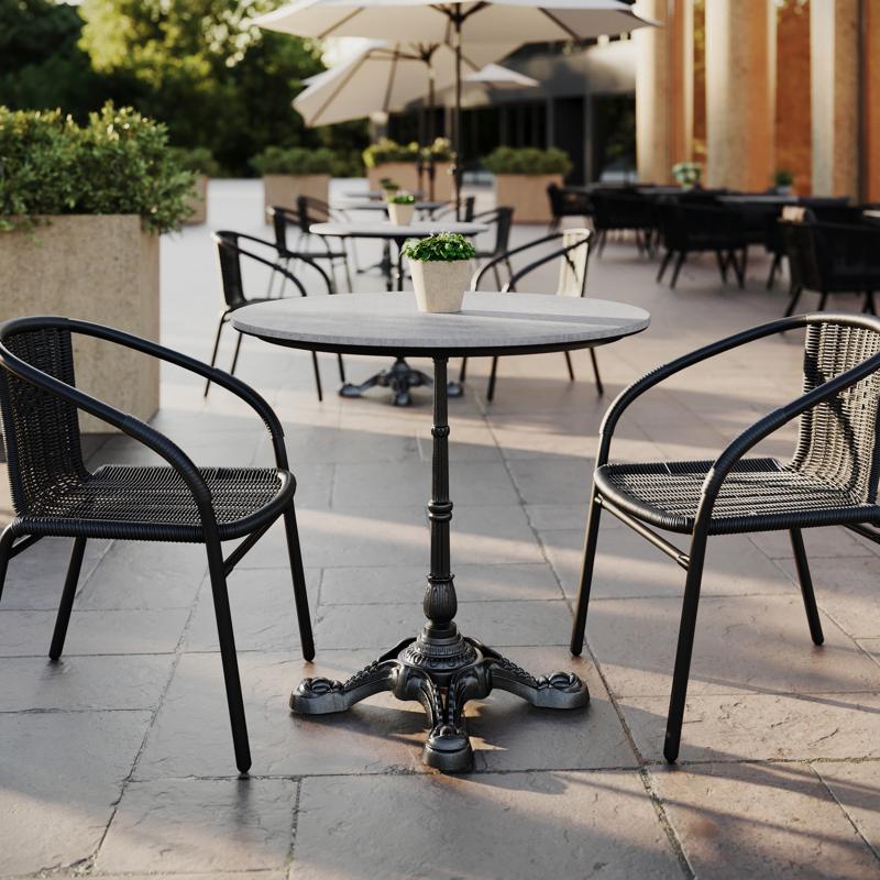 31.25" Round Tabletop in Gray Faux Concrete