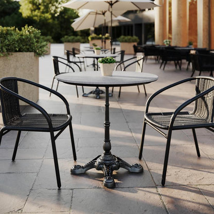 31.25" Round Tabletop in Gray Faux Concrete