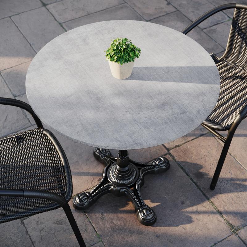 31.25" Round Tabletop in Gray Faux Concrete
