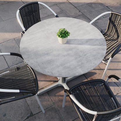Round Carrara Seamless Laminate Table Top