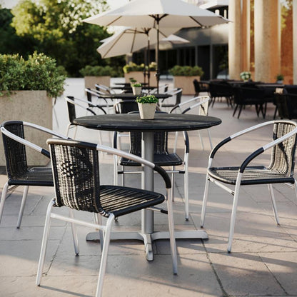 Round Carrara Seamless Laminate Table Top