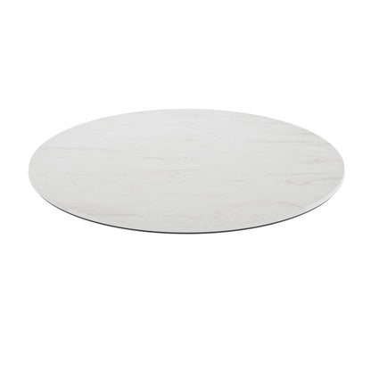 Round Carrara Seamless Laminate Table Top