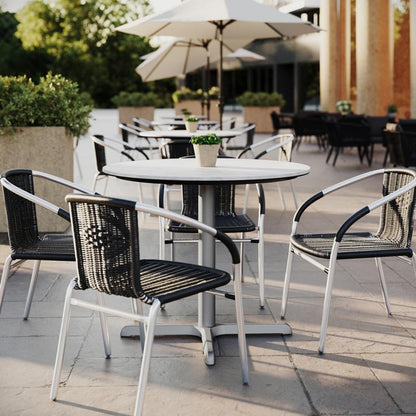 Round Carrara Seamless Laminate Table Top
