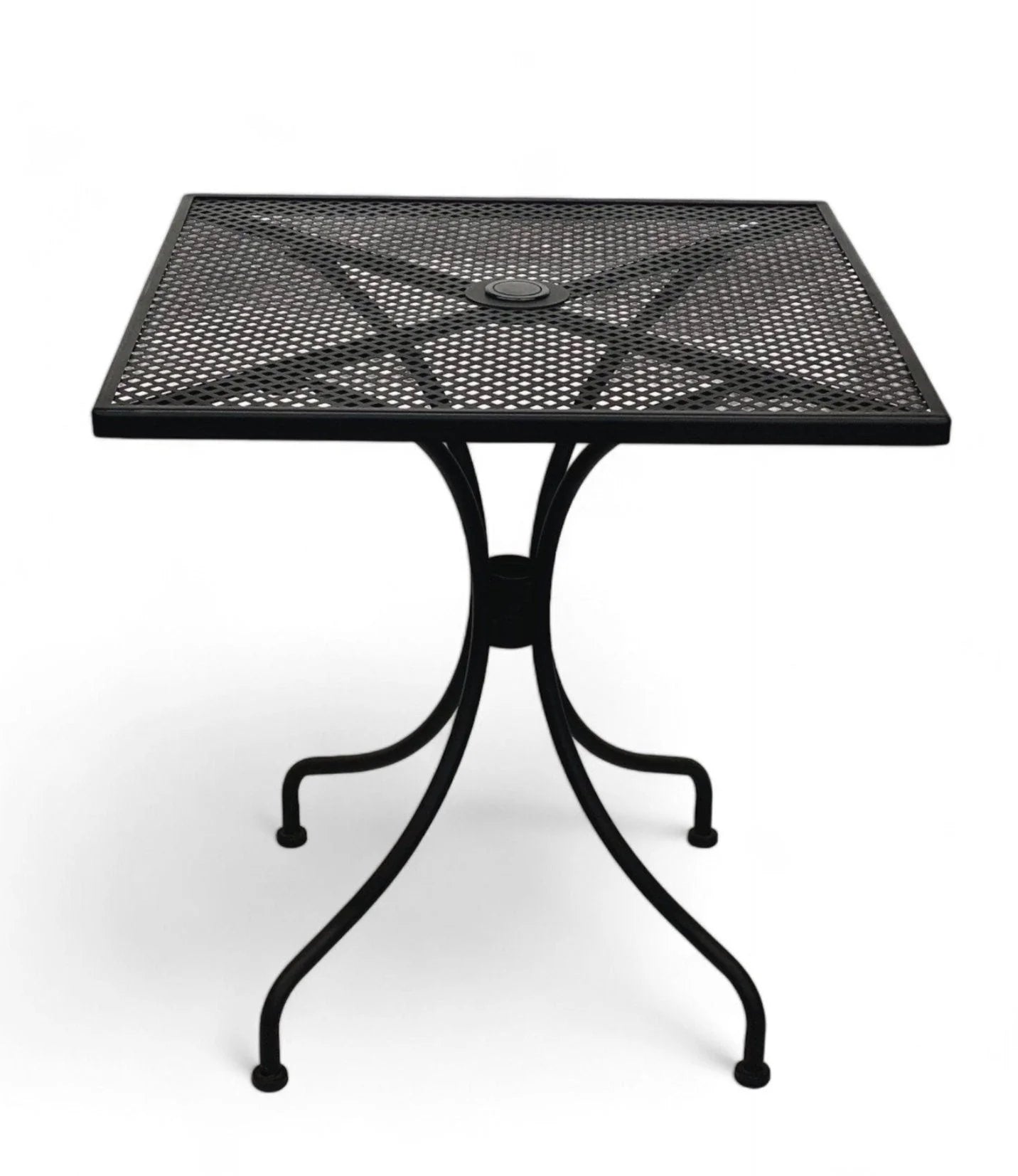 27" X 27" Metal Indoor/Outdoor Table Black