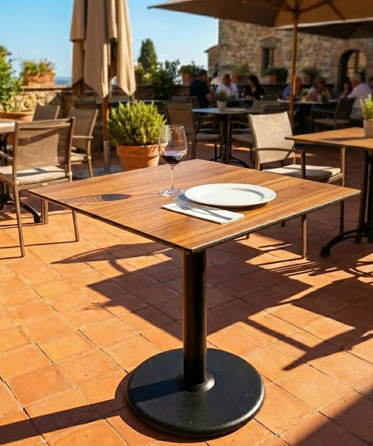 Black Walnut HPL Restaurant Patio Table