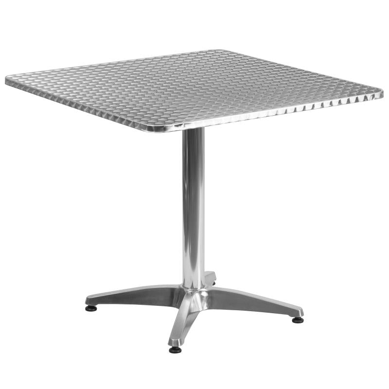 Mellie Square Aluminum Indoor-Outdoor Table with Base