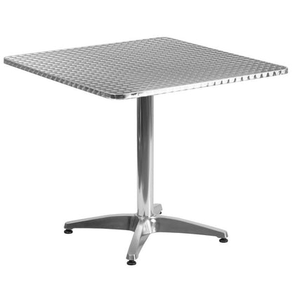 Mellie Square Aluminum Indoor-Outdoor Table with Base