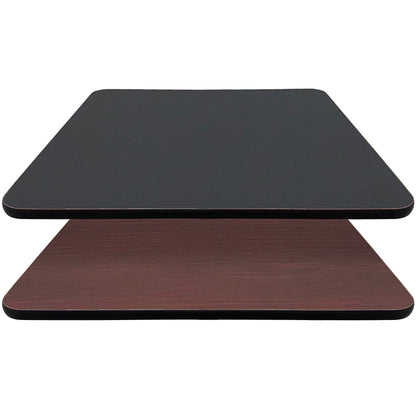 1" Reversible Laminate Table Top Black/Mahogany