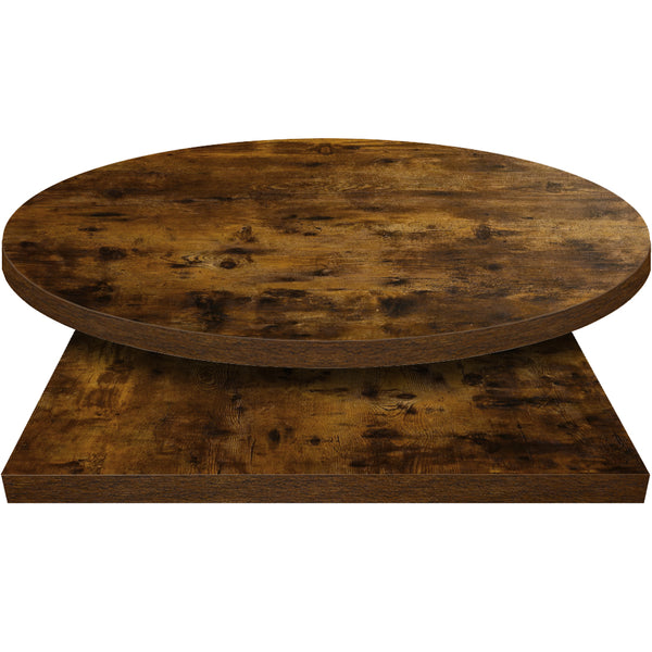 2" Industrial Laminate Top Warm Walnut
