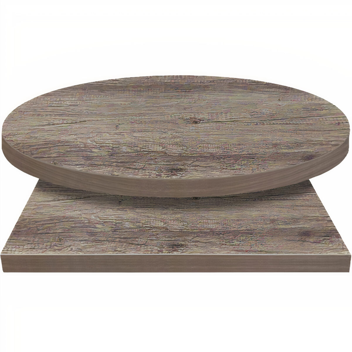 2" Industrial Laminate Top Weathered Barnwood