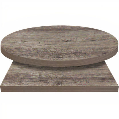 2" Industrial Laminate Top Weathered Barnwood