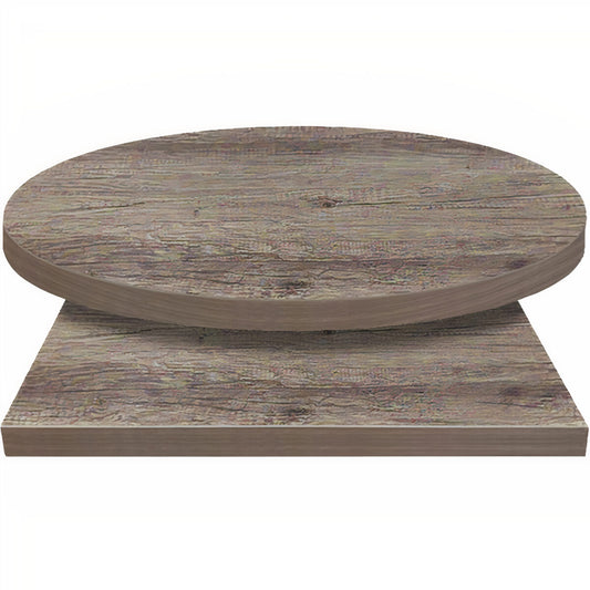 2" Industrial Laminate Top Weathered Barnwood
