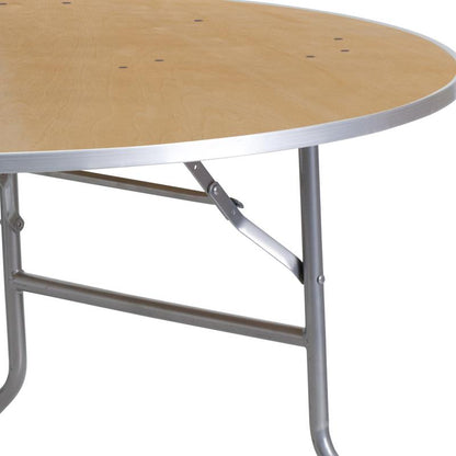 The Elon  6' Round Birchwood Banquet Table