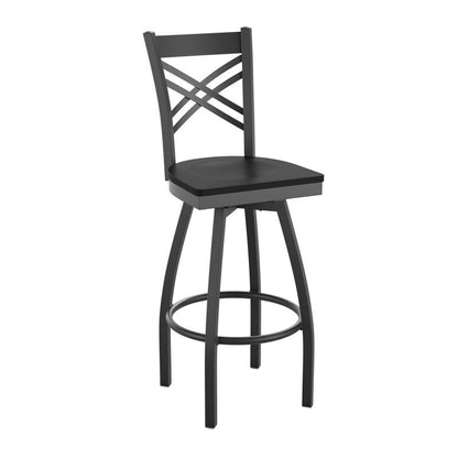 Marino X-Back Swivel Metal Bar Stool