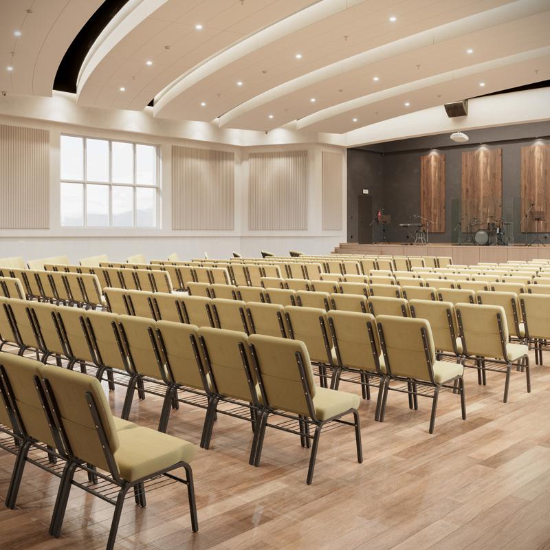 Sanctuary Church Chair with Book Rack