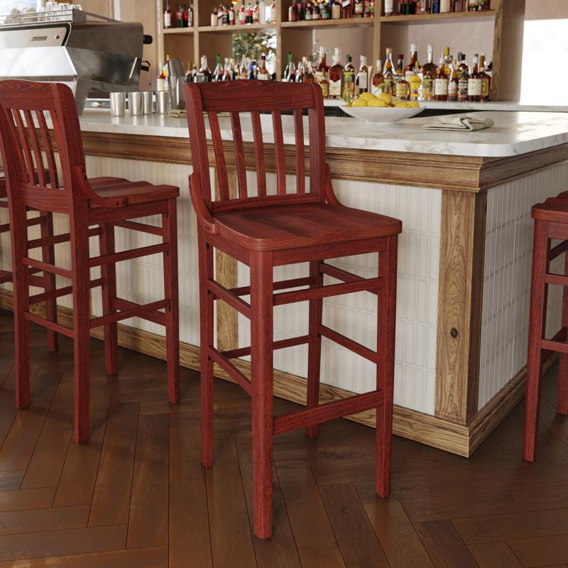 Fisher Beechwood Bar Stool