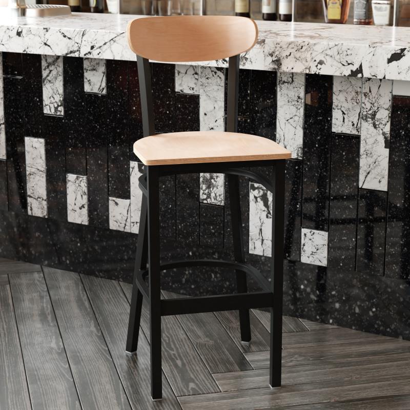 Connor Wood Metal Bar Stool
