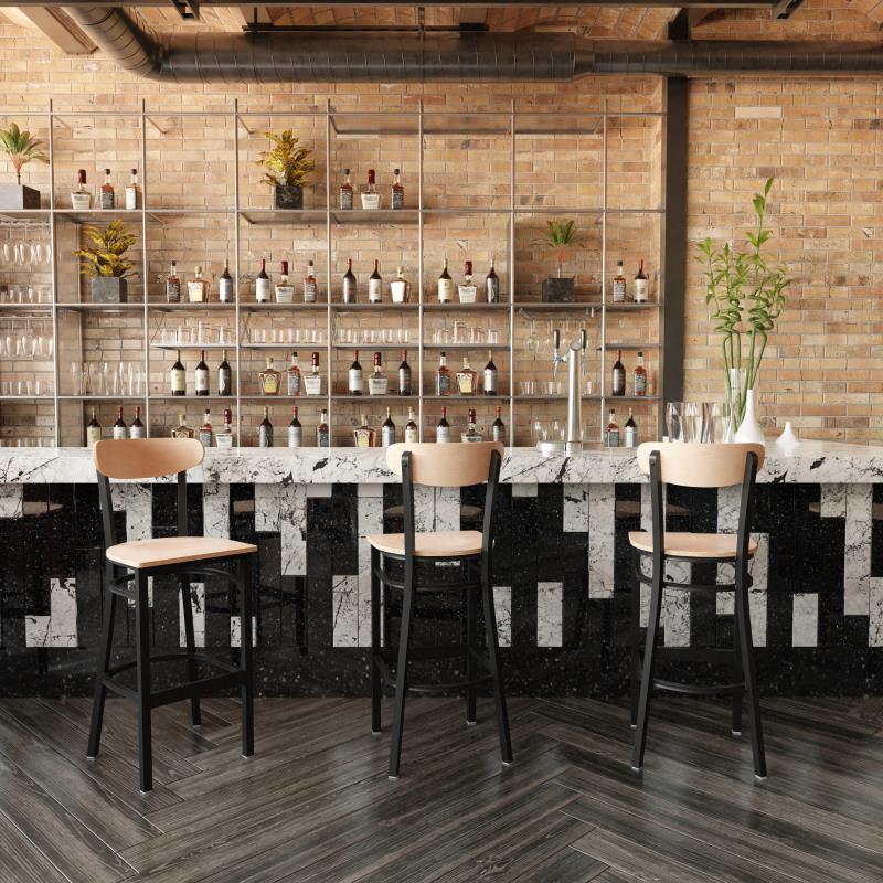 Connor Wood Metal Bar Stool