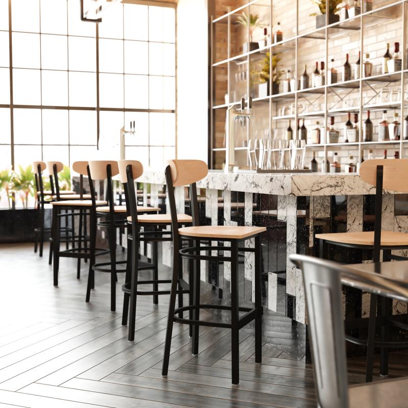 Connor Wood Metal Bar Stool