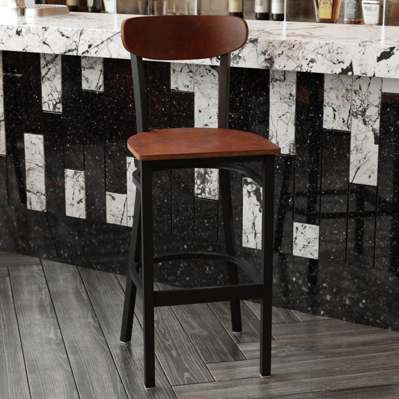Connor Wood Metal Bar Stool