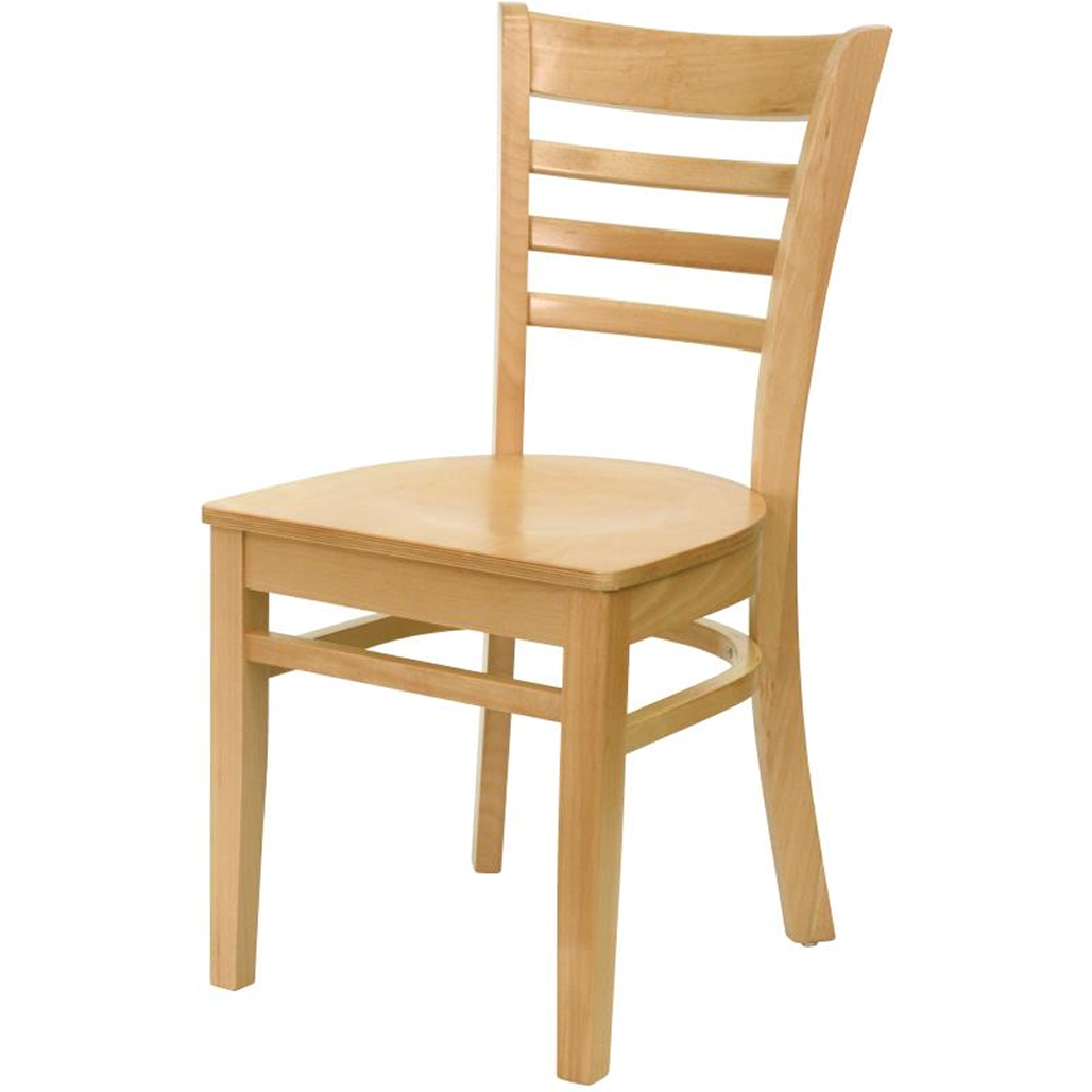 Whitman Ladder Back Natural Wood Chair
