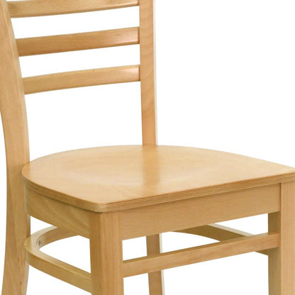 Whitman Ladder Back Natural Wood Chair