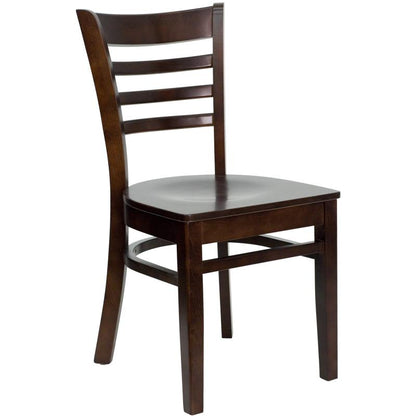 Whitman Ladder Back Walnut Wood Chair