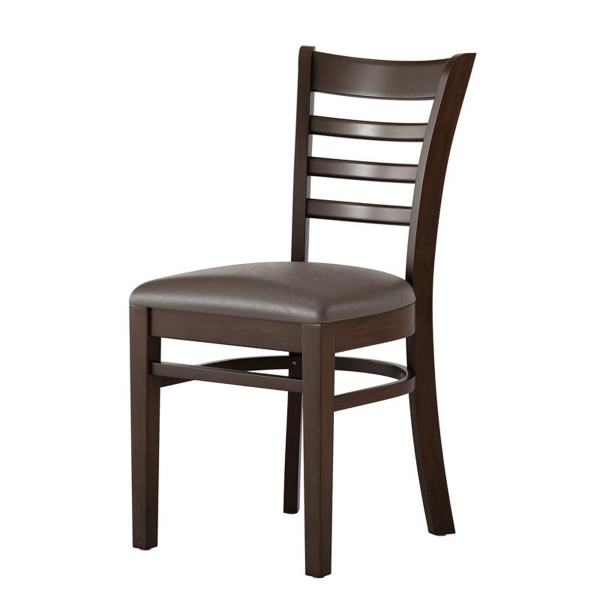 Whitman Ladder Back Walnut Wood Chair