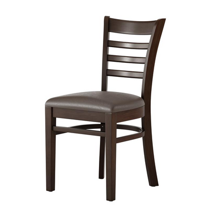 Whitman Ladder Back Walnut Wood Chair