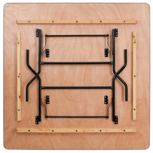 Gerry 5-Foot Square Wood Folding Banquet Table