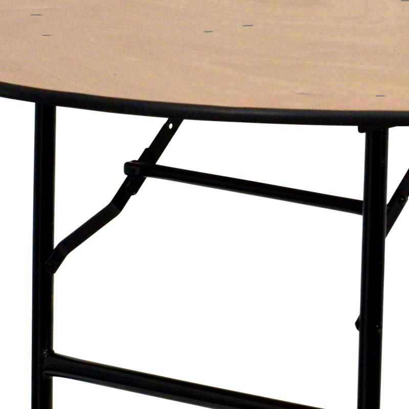 Round Wood Folding Banquet Table