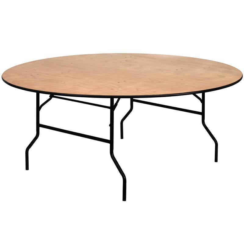 Round Wood Folding Banquet Table