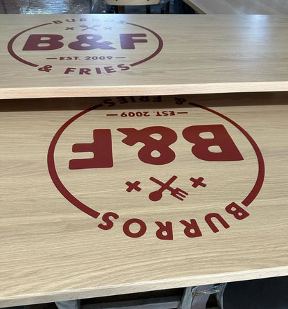 Custom Logo Table Tops