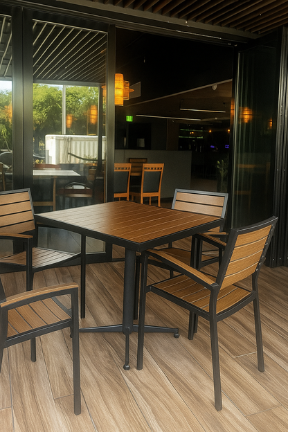 Pecan/Black  Andres Aluminum Top