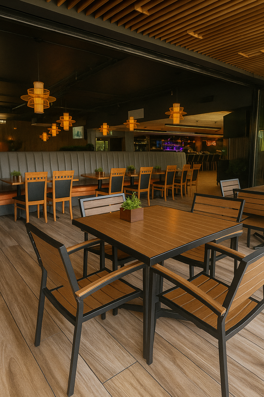 Pecan/Black  Andres Aluminum Top