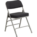 Premium Curved Triple Braced & Double Hinged Upholstered Metal Folding Chair