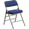 Premium Curved Triple Braced & Double Hinged Upholstered Metal Folding Chair