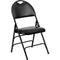 Extra Large Triple Braced Metal Folding Chair with Easy-Carry Handle
