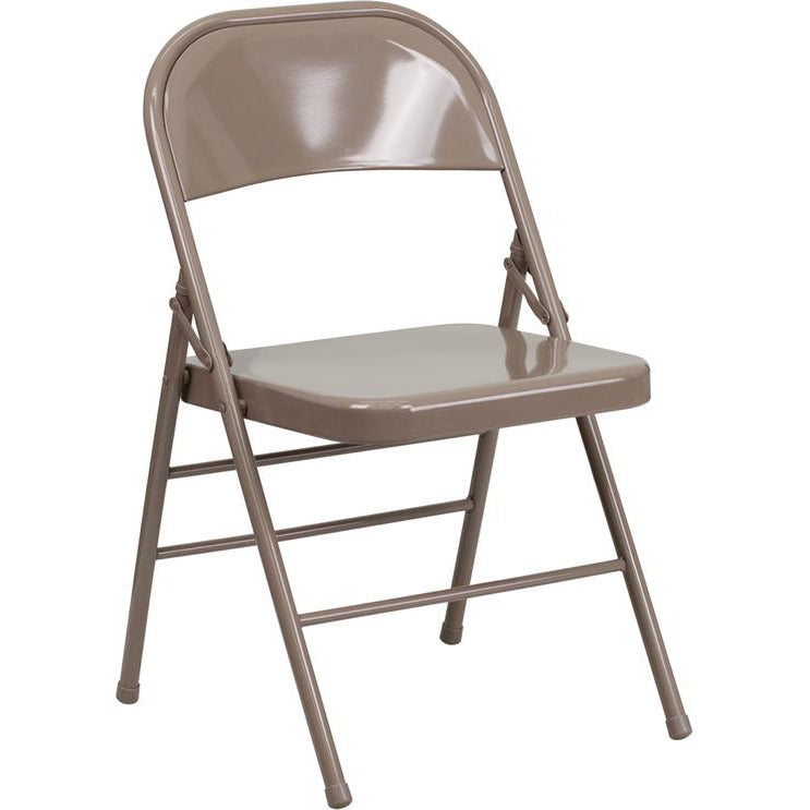 Triple Braced & Double Hinged Metal Folding Chair