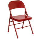 Triple Braced & Double Hinged Metal Folding Chair