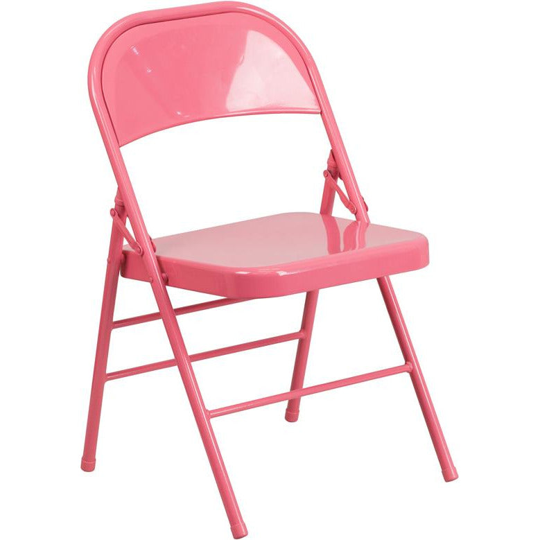 Triple Braced & Double Hinged Metal Folding Chair
