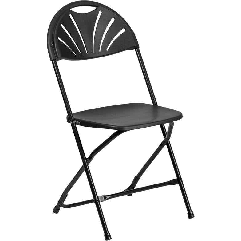 Plastic Fan Back Folding Chair