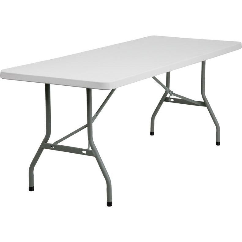 Rectangular Granite White Plastic Folding Table