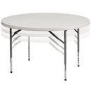 Round Granite White Plastic Folding Table