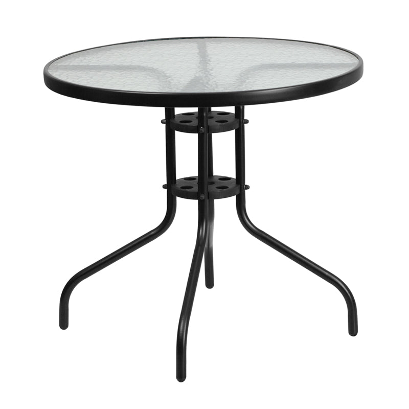 Tempered Glass Metal Table