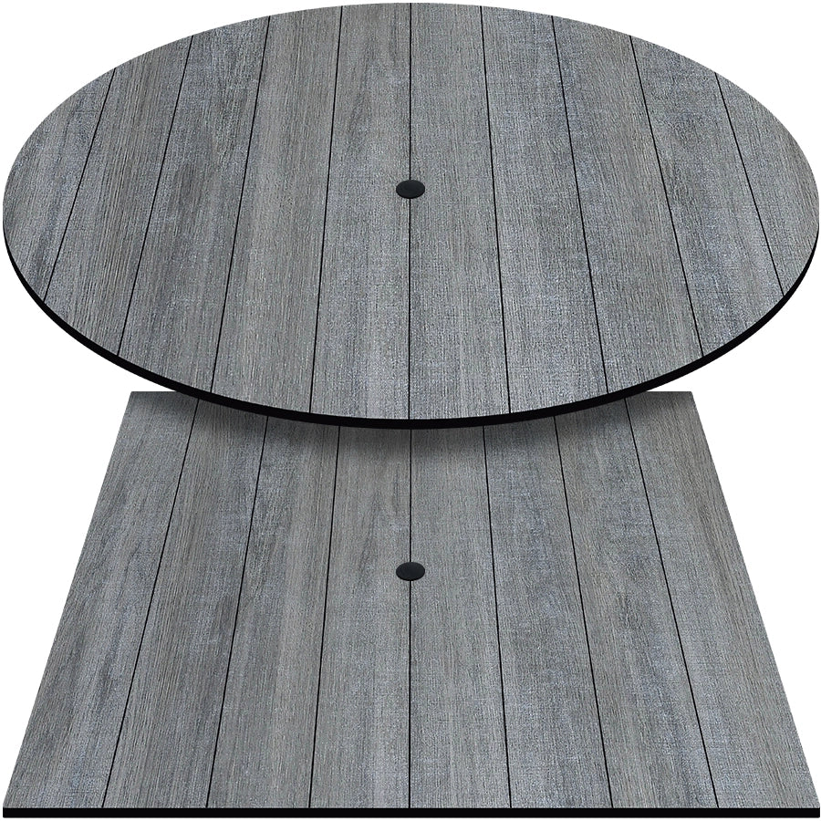Weathered Wood  Outdoor High Pressure Laminate Top