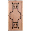 Wood Folding Banquet Table with Clear Coated Finished Top